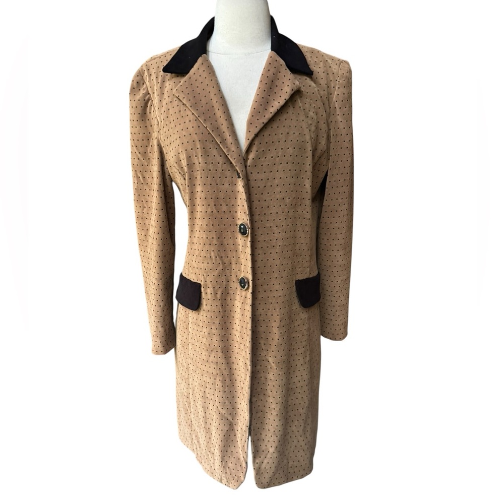 1980s‎ Jessica Howard Square Dot Button Closure Duster